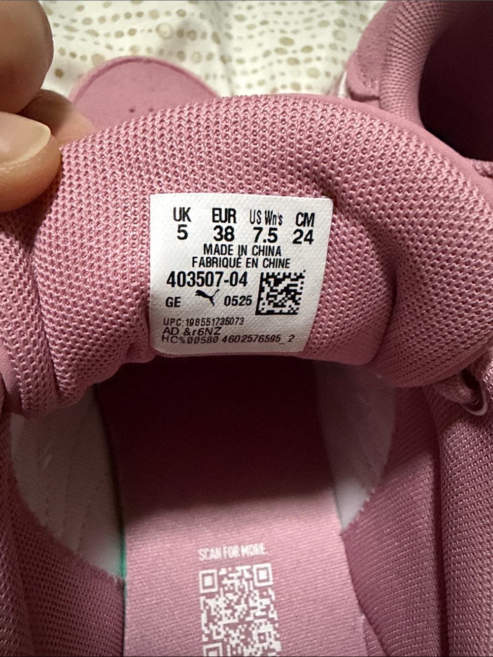 Puma Women's Pink Suede Sneakers - Picture 5 of 7